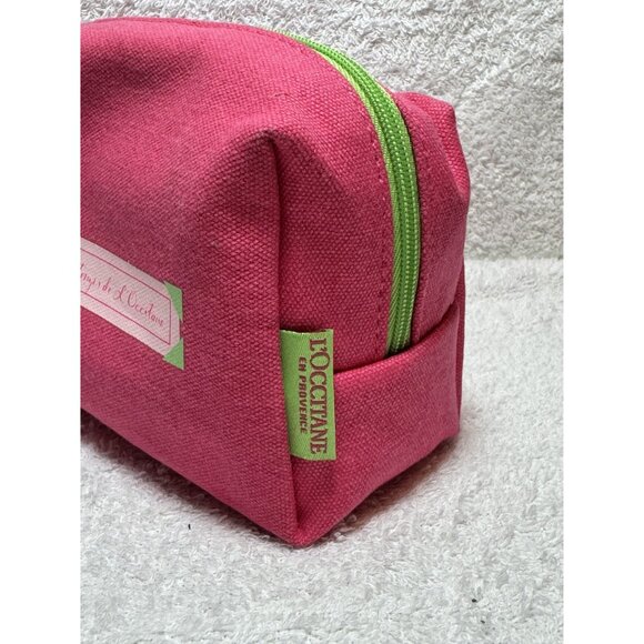 L'Occitane Le Printemps De L'Occitane Pink Canvas Cosmetic Makeup Bag - Picture 2 of 5